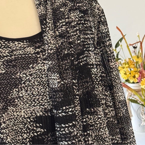 KASPER Plus Size 3X Foil Open Knit Top & Cardigan Twinset - Picture 5 of 14